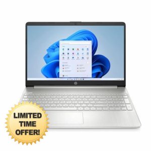 HP 15s-fq5021na Laptop PC (Intel Core i5-1235U 12th Generation CPU | 8GB DDR4 RAM | 256GB SSD | Intel Iris Xe | 15.6 Inch Full HD | Windows 11 Home | Natural Silver)