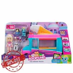 Adopt Me! Ice Cream Truck - Transforming Vehicle with Lights and Sounds - Top Online Game - Exclusive Virtual Item Code Included