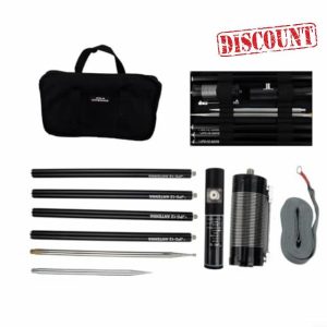 HEBEOT 8-Band HF Portable Right Wave GP Antenna QRP HF Telescopic Antenna Adjustable Frequency Multi-band For Amateur Radio 100W Power