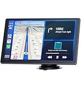 HOTPEAK 9'' Carplay Screen for Car with 4K Dash Cam, 1080p Backup Camera, Portable Car Stereo for...