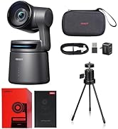 OBSBOT Tail Air NDI 4K Webcam Streaming with Tripod, AI Tracking PTZ Camera with Intelligent APP,...