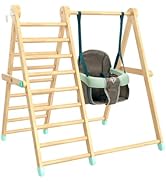 TP Toys, Active-Tots, Pikler Style Wooden Climb and Swing Activity Set, Indoor Use and Foldable, ...