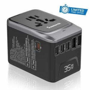 SAUNORCH Universal Travel Adapter