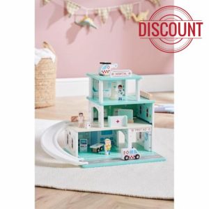 Toylife Wooden Hospital Playset Pre-School Toy