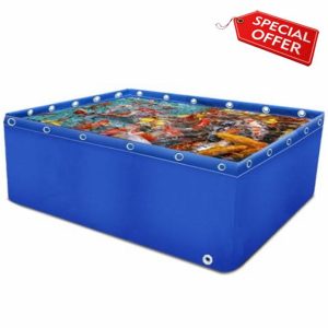 GALPBBCADE Aquarium Pool Pond Tear Resistant Waterproof Plastic Bag Pool PVC Ponds With Drain Valve Folding Fish Pond Canvas Culture Pond Aquarium for Emergency Water Supply