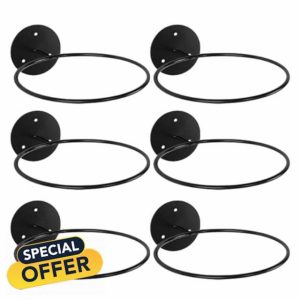 6Pcs Football Wall Mount Ball Stand Wall Mounted Metal Ball Rack For Basketball Soccer Volleyball Wall Storage Display Wall Mount Football Holde