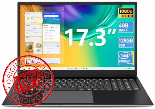 Naclud Laptop 17.3 Inch 4GB RAM 128GB SSD