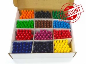 Major Brushes Assorted Chubby Wax Crayons – Class Pack of 288