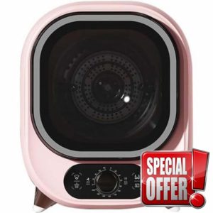 Portable Condenser Tumble Dryer 5kg - Compact Mini Spin Dryer for Counter Top or Wall Mounted Use - Vented Tumble Dryer with 0.8kg Load Capacity