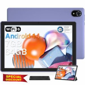 DOOGEE U9 10.1" Purple 64 GB Tablet | Android 14 | Quad-Core | 5060mAh | 1280x800 IPS FHD | Bluetooth 5.0