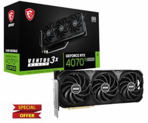 MSI GeForce RTX 4070 Ti Super 16G Ventus 3X Black OC Graphics Card (NVIDIA RTX 4070 Ti Super