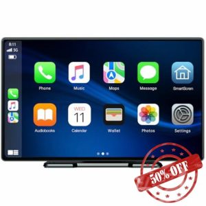 LAMTTO 9 Inch Wireless Car Stereo with Apple Carplay & Android Auto