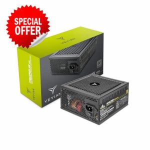 Yeyian Pegasus 1000W 80+ Platinum Modular PC Power Supply | PCI-E generation 5 | ATX 12V version 3.0 | 80 Plus Platinum | Flat cables | 140mm fa
