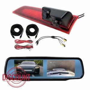 Dolphin Automotive Dual Van Reversing Camera Fits Ford Transit Custom 2012 - May 2016 With Double Rear Doors (Dual Camera With 4.3" Dual Mirror Monitor)