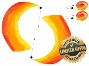 Hitopin 2 Sets Belly Dance Colorful Veil Poi Silk Poi Throwing Balls Poi Throwing Balls Scarf Poi Streamer with Poi Balls Belly Dance Ball For Belly Dance Performance