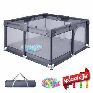 Supernic Baby Playpen for Babies and Toddlers with Mesh Walls