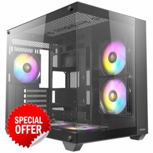 Antec CX800 RGB Elite Mid Tower Tempered Glass Black PC Gaming Case