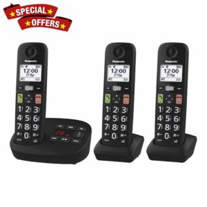 Panasonic KX-TGU133EB Digital Cordless Phone with Answering Machine