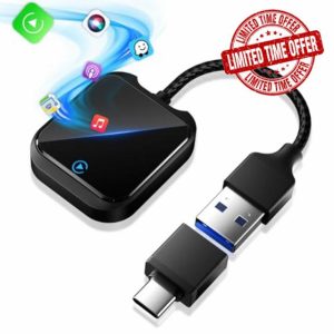 Wireless Carplay Adapter UK & Android Auto Wireless Adpater UK with Fast Stable 5Ghz WiFi Bluetooth Connection