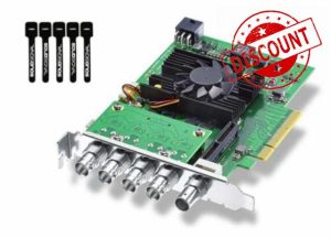 Blackmagic Design DeckLink 8K Pro PCIe Capture and Playback Card | Up to 8Kp60 | 4 Channel 12G-SDI | Includes SolidSignal Cable Ties | Authorized Dealer | BDLKHCPRO8K12G