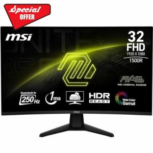 MSI MAG 32C6X 32 Inch FHD Curved Gaming Monitor - 1500R 1920 x 1080 VA Panel