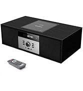 Compact Micro Home CD Stereo System, CD Player with Bluetooth, FM Radio, Aux-in, USB-MP3 Playback...