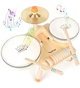 Wooden Toys Kids Drum Kit Musical Instruments For Toddlers Baby Drum Musical Toys Gifts for 3 4 5...