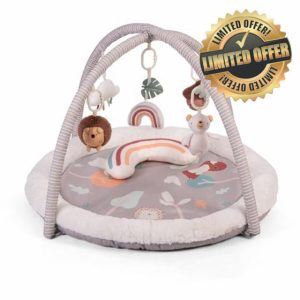 Red Kite Play Gym - Padded Play Gym with Hanging Toys & Tummy Time Mirror (Woodland Walks)