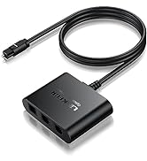 LiNKFOR Optical Audio Splitter 1x3 SPDIF Toslink Optical Splitter Aluminum Alloy 1 IN 3 OUT Suppo...