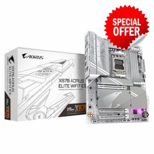 GIGABYTE X870 AORUS ELITE WIFI7 ICE Motherboard - Supports AMD Ryzen 9000 CPUs