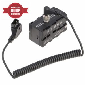 Frsoinor D-TAP Connector to DC 5.5 X 2.5mm Expandable Cable with Dual-Sided NP-F Dummy Battery Adapter for Camera Monito