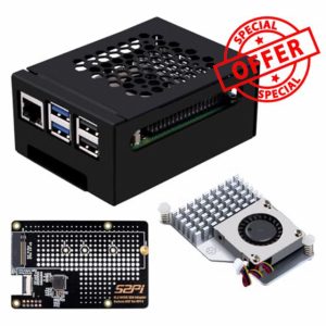 GeeekPi Metal Case with N07 M.2 NVMe SSD Pip PCIe Peripheral Board Bottom for Raspberry Pi 5