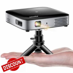 Mini Portable Projector WiFi with Bluetooth - 500 ANSI DLP Projector 1080P Support Pocket Pico Movie Projector with Tripod
