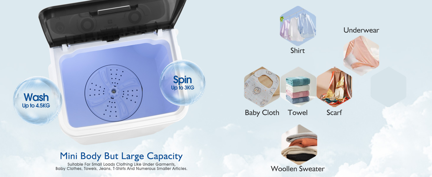 portable mini washing machine washer dryer