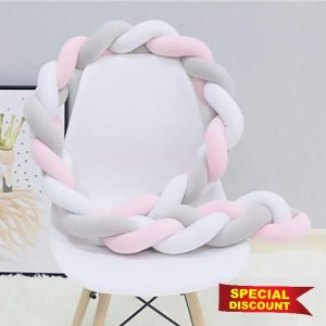 PTKG Braided Crib Knotted Braided Bed Snake Cot Bumper Bed Snake Braided Braided Pillows Knotted Cot Bumper 3 Shares Braided Cot Bumper Baby Crib Bumper Braided