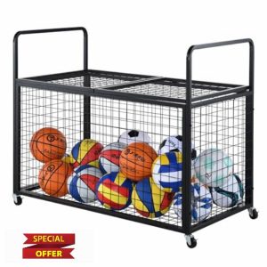 VEVOR Rolling Sports Ball Storage Cart