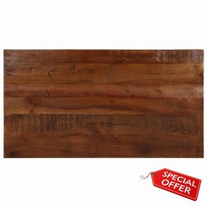 idaXL Table Top Replacement Dining Rectangular Solid Wood Reclaimed 120x60 cm - Rustic