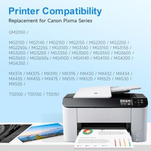 Printer Ink 540 541 for Canon TS5150 Ink Cartridges for Pixma TS5150 MG3650s MG3600 MX475 MG3650 TS5151 MG4250 (2 Pack)