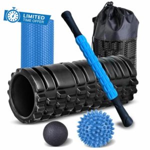 Foam Rollers Set – Blue Foam Rollers for Deep Tissue Massage - Lightweight - Includes Foam Roller