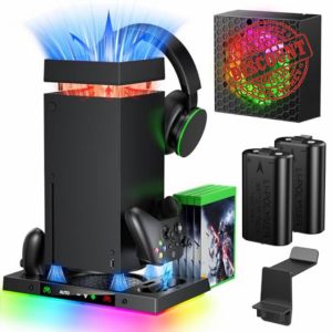 Gorixer AI Cooling Fan with Charging Stand Accessories for Xbox Series X with High Power