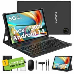 FLYCOAY Newest Android 14 Tablet 10 Inch