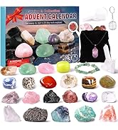 Advent Calendar 2024 Crystals Women 24 Days Chakra Crystals&Healing Stones,Christmas Countdown Ca...