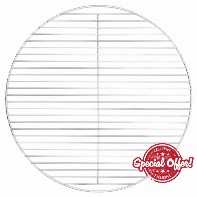 idaXL BBQ Grill Grate - 50 cm Round 304 Stainless Steel - Suitable for Charcoal & Kettle Grills