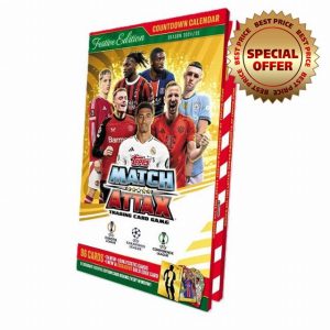 Topps Match Attax 24/25 - Advent Calendar - 120 Match Attax cards including 24 all new Festive cards plus a guaranteed new and exclusive Gold-Edge card!