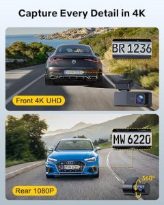 5Ghz Wi-Fi Dashcam with 3.18'' Touchscreen