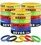Silicone Elastic Wristbands Rubber Bracelets for Wedding Birthday Christmas Halloween Thanksgivin...