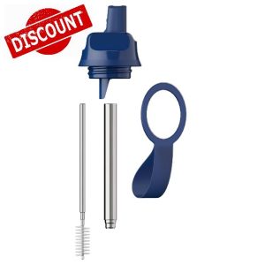 Chilly's Series 2 Sports Flip Lid with Telescopic Straw and Nylon Carry Loop - Easy Flip Lid