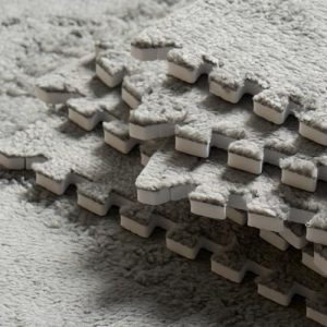 Soft Teddy Fleece Interlocking Foam Tiles Babies Toddlers Kids Floor Mats for Playing Durable Kids Floor Mats