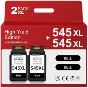 PG-545 Black Ink Cartridge Remanufactured for Canon 545 Black Ink Cartridge