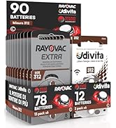 180 Hearing Aid Batteries Size 312 (Brown) PR41 Zinc-Air with Sound Fusion Technology - 180 Batte...